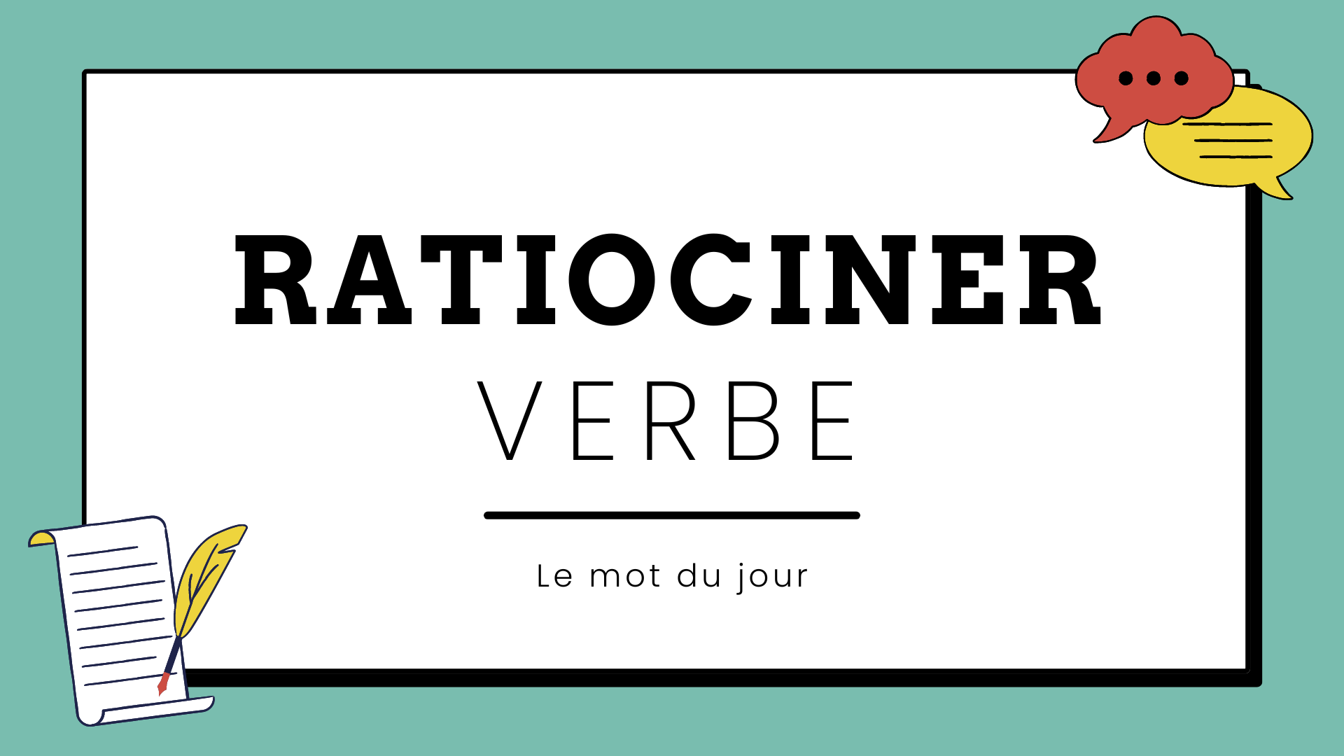 Ratiociner définition